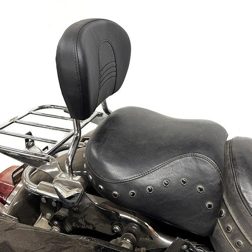 OE Passenger Stitch Backrest Seat Pad Black for Harley-Davidson