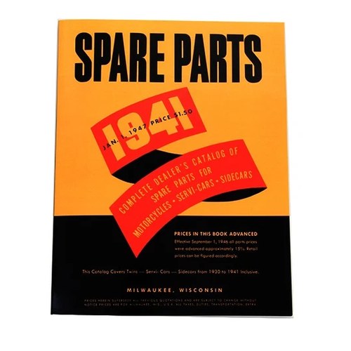 1930-1936 VL and 1936-1941 Overhead Valve Parts Book for Harley-Davidson