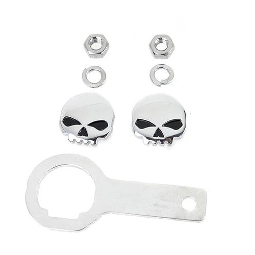 Skull License Plate Bolt Kit for Harley-Davidson
