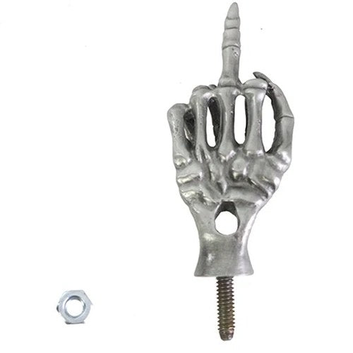 Middle Finger License Plate Topper with Stud Mount for Harley-Davidson