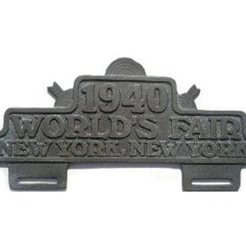 1940 World's Fair License Plate Topper for Harley-Davidson