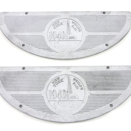 World's Fair 1940 Alloy Footboard Inserts for Harley-Davidson