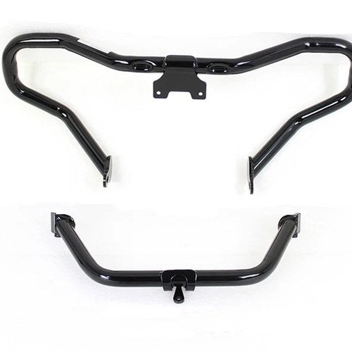 Black Chopped Front Engine Guard for Harley-Davidson