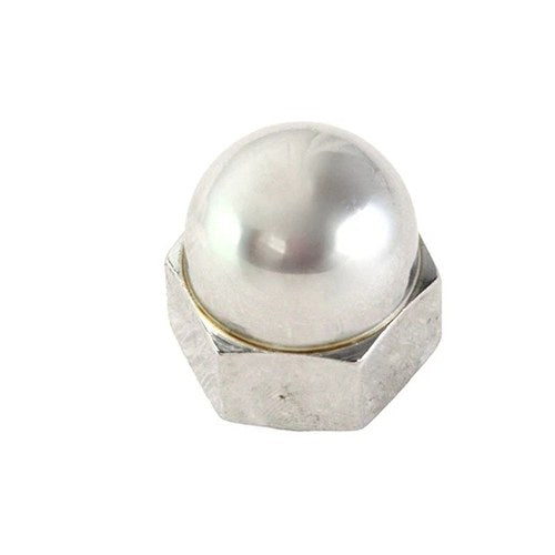 Chrome Acorn Nut Fine 9/16 inch-18 Thread for Harley-Davidson