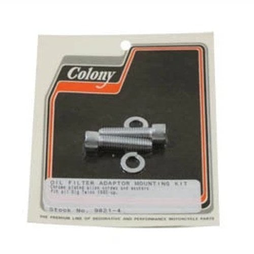 Oil Filter Adapter Mount Kit Chrome for Harley-Davidson