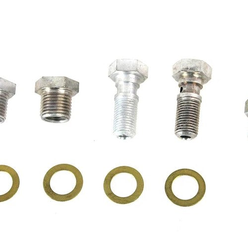 Oil Line Fitting Kit Cadmium for Harley-Davidson