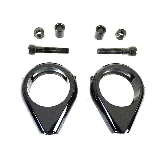 Black Turn Signal Clamp Kit 41mm Forks for Harley-Davidson