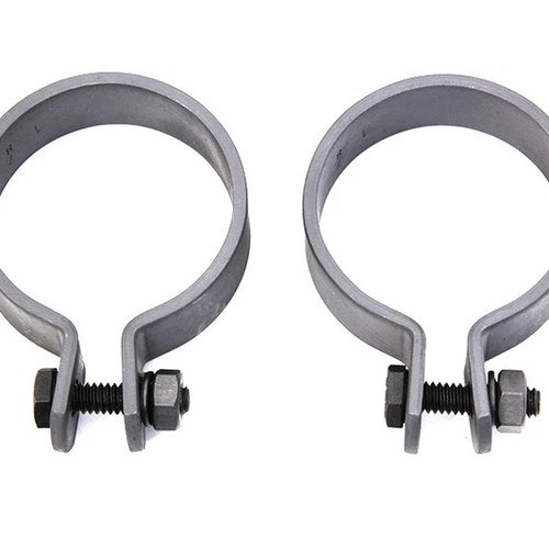 Parkerized 1-7/8 inch Muffler End Clamp Set for Harley-Davidson