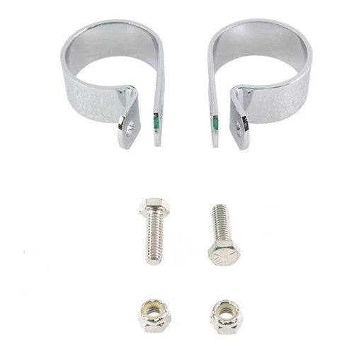 Chrome 1-7/8 inch Exhaust Clamp Set for Harley-Davidson