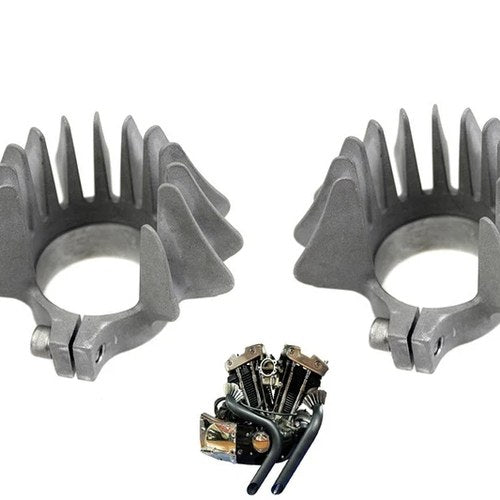 XL Finned Header Clamp Set for Harley-Davidson