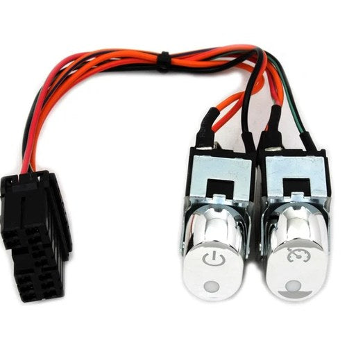 Rocker Style Handlebar Switch Kit Chrome for Harley-Davidson