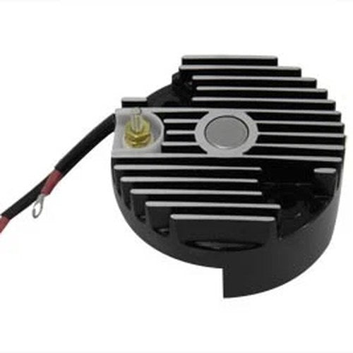Black 12 Volt Regulator End Cover for Harley-Davidson