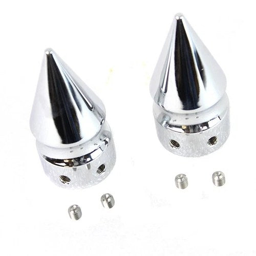 Front Axle Cover Set Pike Style Chrome Plated for Harley-Davidson