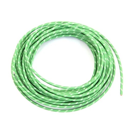 Green 25' Cloth Covered Wire for Harley-Davidson