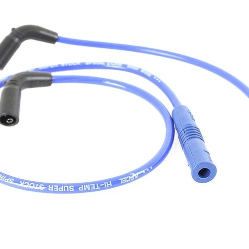 Accel 8mm S/S Spiral Core Ignition Wire Set Blue for Harley-Davidson