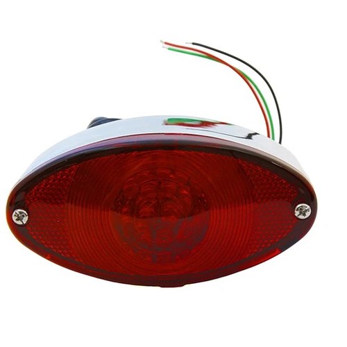 Chrome Tail Lamp Cateye Style for Harley-Davidson