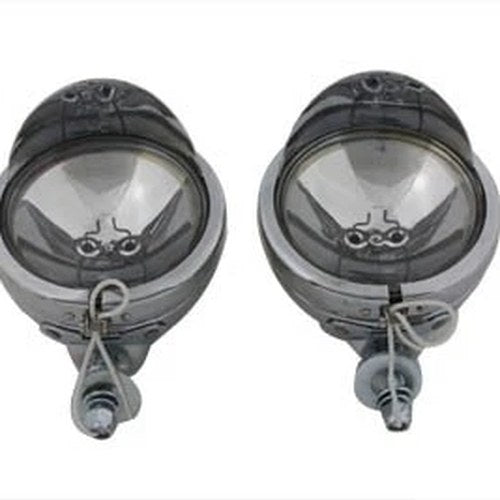 4-1/2 inch Spotlamp Set with Visor for Harley-Davidson