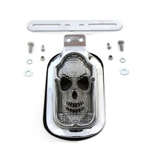 Skull Face Tombstone Tail Lamp Clear Lens for Harley-Davidson