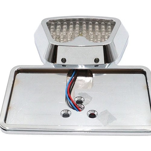 Chrome Fender Mount LED Tail Lamp Zoid Type for Harley-Davidson