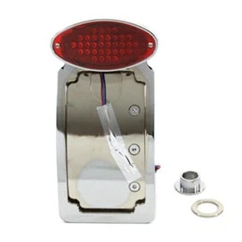 Chrome Tail Lamp Assembly With Oval Lamp for Harley-Davidson