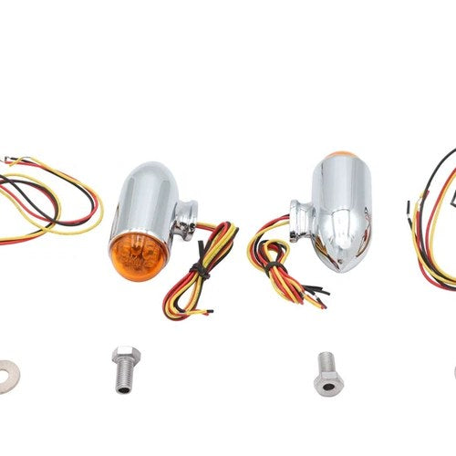 Bullet Marker Lamp Set with Red and Amber LEDs for Harley-Davidson
