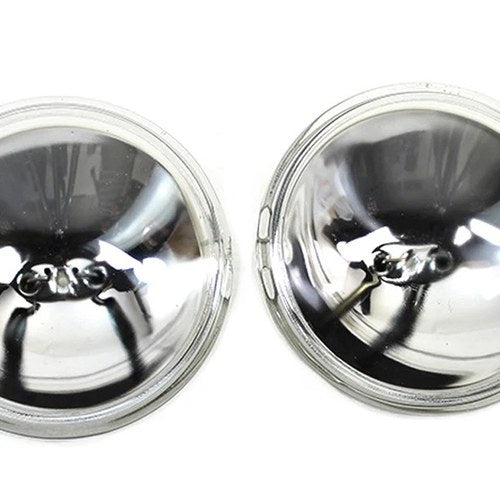 Clear 4-1/2 inch 12 Volt Sealed Beam Spotlamp Bulb Set for Harley-Davidson
