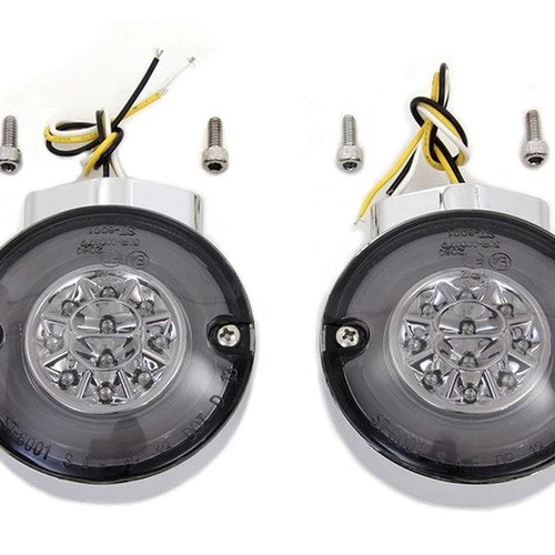 Chrome LED Turn Signal Set Front for Harley-Davidson