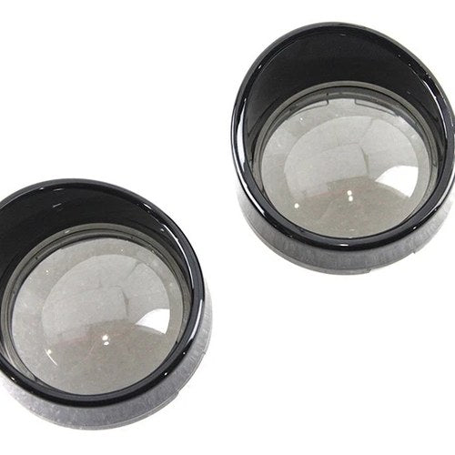 Deuce Style Turn Signal Visor Set Smoke for Harley-Davidson