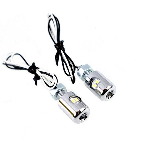 Chrome Hagler License Plate Bolt Set with LED for Harley-Davidson