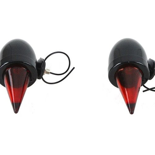 Torpedo Bullet Lamp Set Black for Harley-Davidson