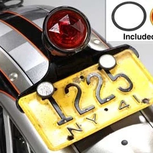 Faceted Round Tail Lamp Lens Red for Harley-Davidson