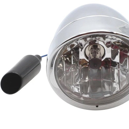 4-1/2 inch Bullet Headlamp Chrome for Harley-Davidson