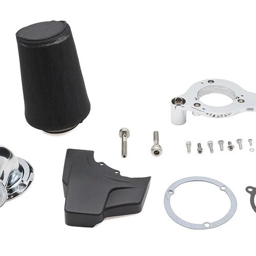 M8 Heavy Breather Air Cleaner Kit Chrome for Harley-Davidson