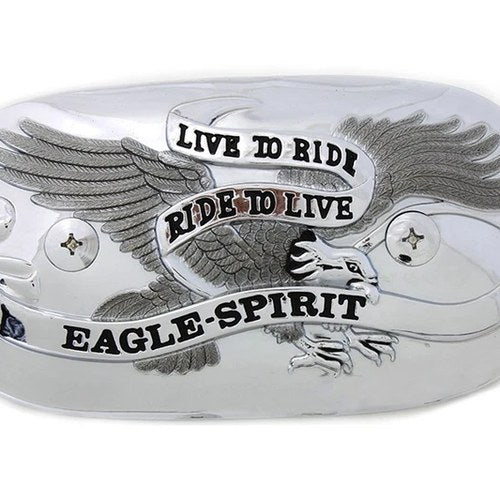 Eagle Spirit Oval Chrome Air Cleaner Insert for Harley-Davidson