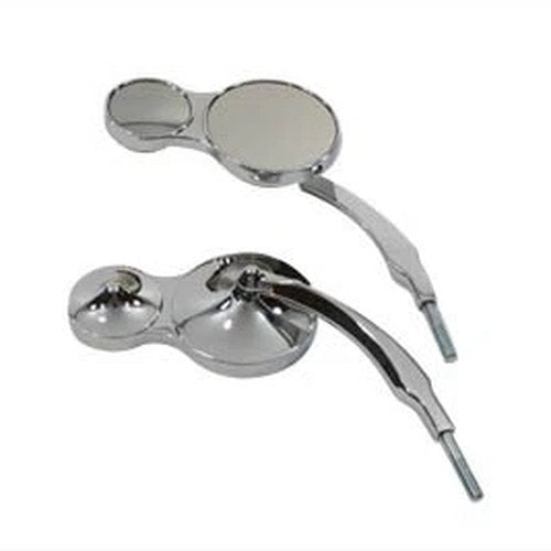 Split Vision Round Mirror Set for Harley-Davidson