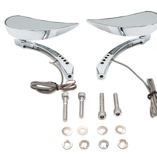 Billet Teardrop Mirror Set for Harley-Davidson