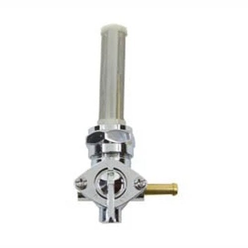 Chrome Petcock with Right Outlet and Nut for Harley-Davidson