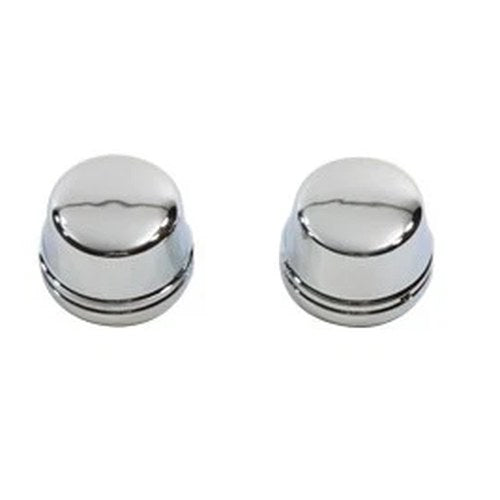 Chrome Front Axle Cap Cover Set, Cap Style for Harley-Davidson