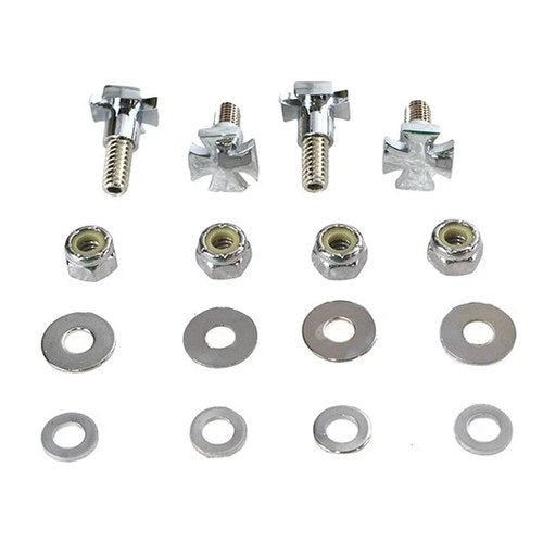License Plate Frame Mount Bolt Set Chrome Maltese Style for Harley-Davidson