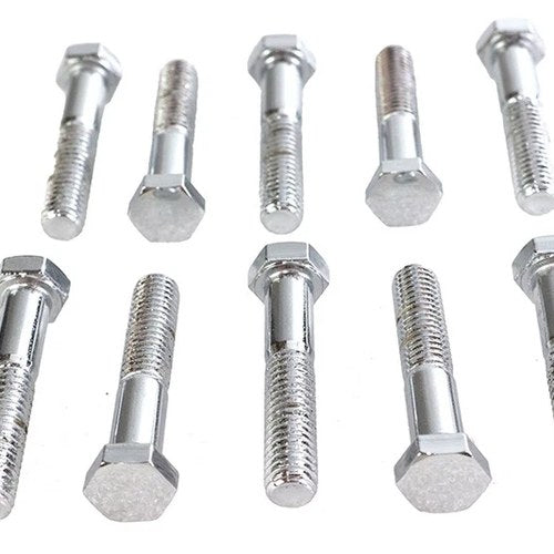 Hex Cap Bolts Chrome 3/8 inch x 2 inch for Harley-Davidson