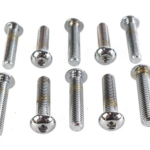Allen Button Head Screws Chrome 3/8 inch-16 X 1-3/4 inch for Harley-Davidson