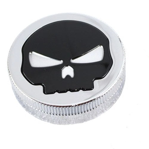 Chrome Skull Style Vented Gas Cap for Harley-Davidson