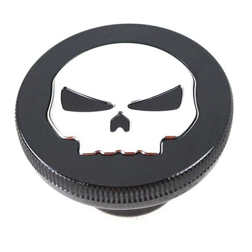 Black Skull Gas Cap for Harley-Davidson