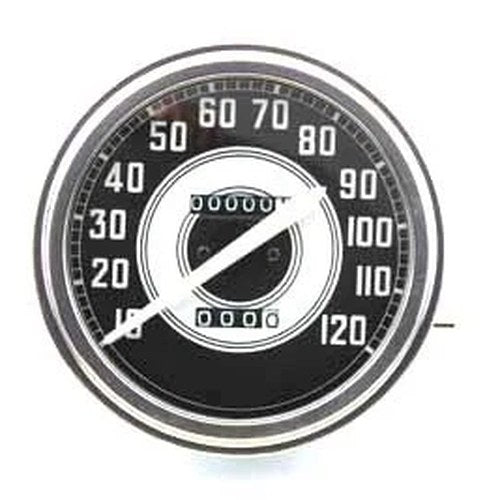 Speedometer with 2:1 Ratio and White Needle for Harley-Davidson
