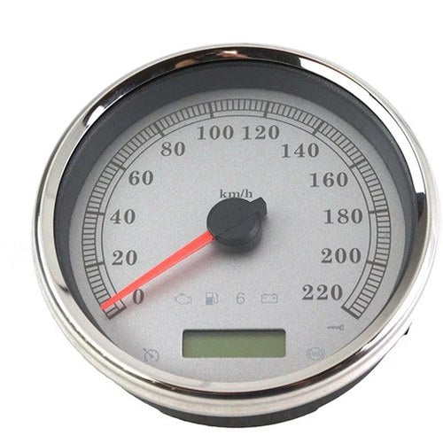 5 inch Electronic Speedometer Assembly Silver for Harley-Davidson