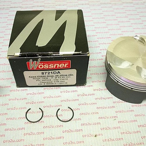 Wossner 84mm Piston Kit Kawasaki EX650 Ninja 09-11, NO Rings, Uses OEM Rings