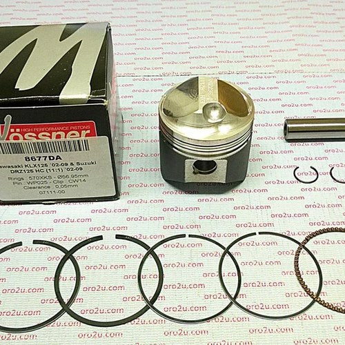 Wossner 58mm Forged Piston Kit Kawasaki KLX125 10-16, Suzuki DR-Z125 03-23