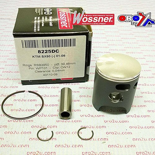 Wossner 39.5mm Forged Piston Kit B, KTM SX50 2002-2008
