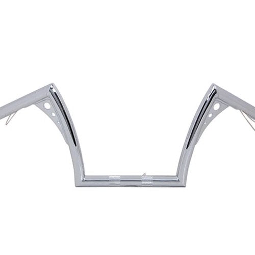 Mcm 20124 10 Inch For Z-Bar Handlebar With Wiring Indents And Holes - Chrome