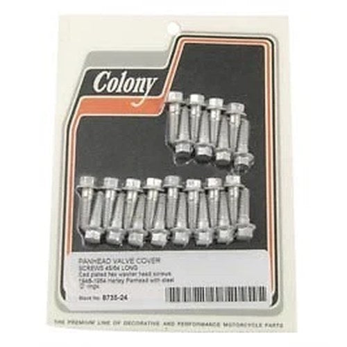 Colony Rocker Box Valve Cover Screws - Short Cadmium Finish